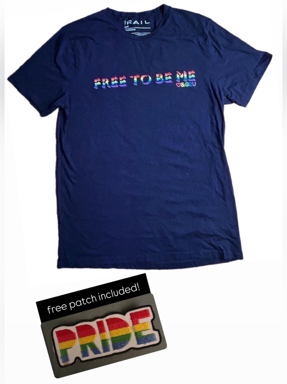 🌺Short Sleeve Graphic Tee - 'Free To Be Me' - size Large unisex + FREE patch!